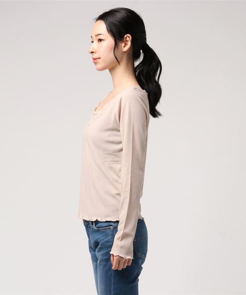 archives（アルシーヴ）の「衿レース伸ばしメロープルオーバー（Tシャツ/カットソー・レディース・ブラック/グレー/ベージュ/ピンク系その他/オフホワイト/ブラウン・MEDIUM）」の7枚目の写真