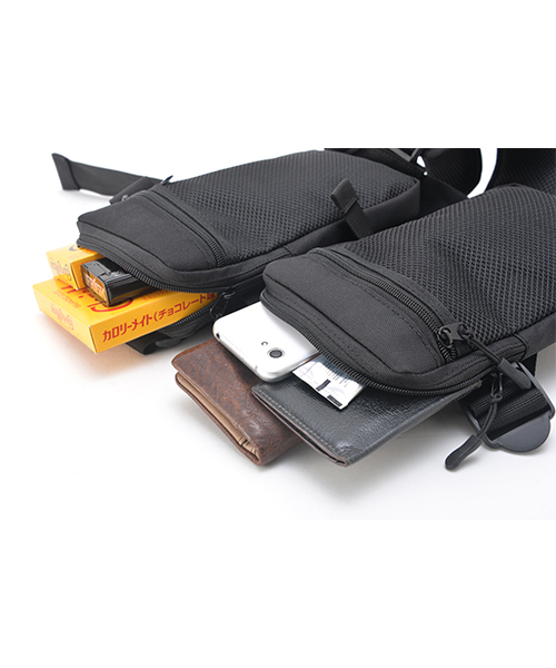 DEVICE（デバイス）の「Rename コーデュラナイロン ベスト型ボディショルダーバッグ（ボディバッグ/ウエストポーチ・メンズ・ブラック/ネイビー・FREE）」の16枚目の写真