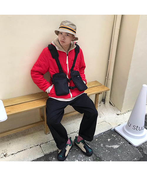 DEVICE（デバイス）の「Rename コーデュラナイロン ベスト型ボディショルダーバッグ（ボディバッグ/ウエストポーチ・メンズ・ブラック/ネイビー・FREE）」の19枚目の写真