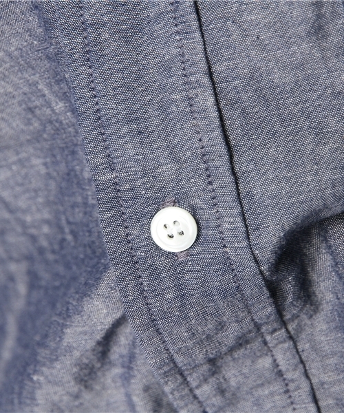 AMERICAN RAG CIE（アメリカンラグシー）の「AMERICAN RAG CIE スタンドカラーロングシャツ 107-ANB-M141-SH001（シャツ/ブラウス・メンズ・ネイビー/ホワイト・2/1）」の9枚目の写真