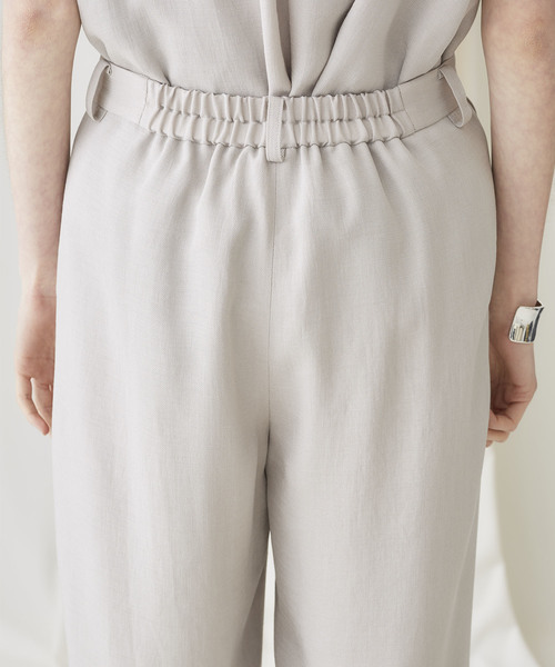 STUDIOUS(ステュディオス)の「【STUDIOUS】リネンライク サイドスリット セットアップワイドパンツ(その他パンツ・レディース・ブラック/ベージュ/ライトカーキ・1/0)」の8枚目の写真