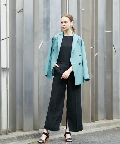 STUDIOUS(ステュディオス)の「【STUDIOUS】リネンライク サイドスリット セットアップワイドパンツ(その他パンツ・レディース・ブラック/ベージュ/ライトカーキ・1/0)」の20枚目の写真