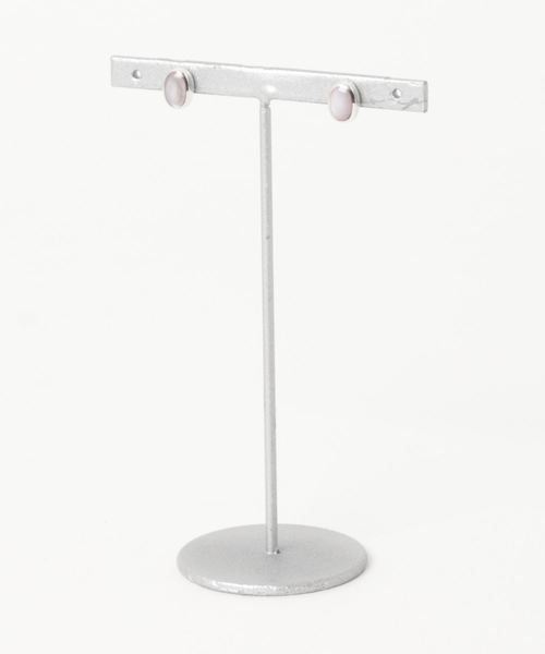 TONE SELECT GOODS(トーンセレクトグッズ)の「【925 SILVER ACC】オーバルストーンピアス6×8 SV925(OG)(ピアス(両耳用)・レディース・ホワイト/ブラック/ターコイズブルー/ブルー/レッド/グリーン/A・FREE)」の9枚目の写真