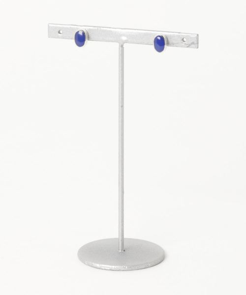 TONE SELECT GOODS(トーンセレクトグッズ)の「【925 SILVER ACC】オーバルストーンピアス6×8 SV925(OG)(ピアス(両耳用)・レディース・ホワイト/ブラック/ターコイズブルー/ブルー/レッド/グリーン/A・FREE)」の12枚目の写真