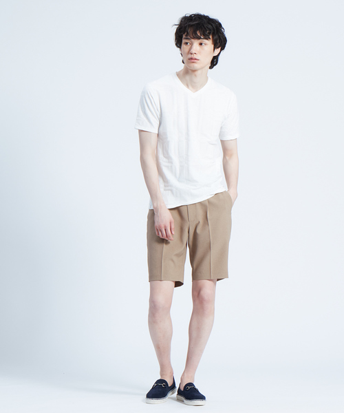 ABAHOUSE GRAY（アバハウスグレイ）の「【展開店舗限定】チェックVネック半袖Tシャツ（Tシャツ/カットソー・メンズ・ホワイト/ブラック/ネイビー/グレイッシュベージュ/オレンジ系その他・46/48）」の14枚目の写真