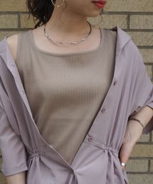 tiptop | Uスクエアネックリブタンクトップ【ZOZOTOWN限定アイテム】(タンクトップ)