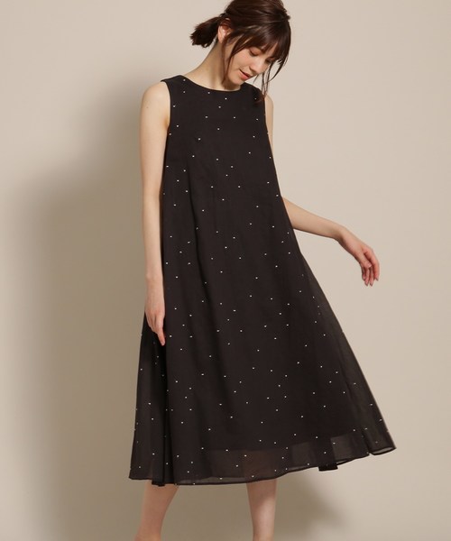 セール Lサイズあり ワンピース コットンオーガンジードットワンピース ワンピース Anatelier アナトリエ のファッション