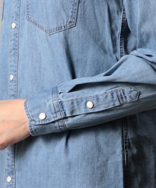 BEAUTY&YOUTH UNITED ARROWS(ビューティーアンドユースユナイテッドアローズ)の「BYBC 5OZ ダンガリーシャツ ◆(シャツ/ブラウス・レディース・ライトブルー/ロイヤルブルー・MEDIUM/SMALL)」の10枚目の写真