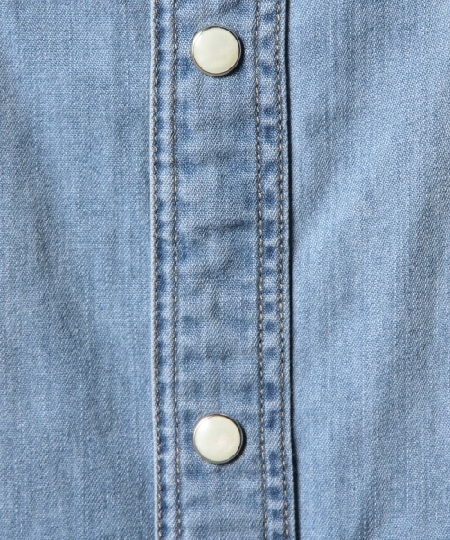 BEAUTY&YOUTH UNITED ARROWS(ビューティーアンドユースユナイテッドアローズ)の「BYBC 5OZ ダンガリーシャツ ◆(シャツ/ブラウス・レディース・ライトブルー/ロイヤルブルー・MEDIUM/SMALL)」の5枚目の写真