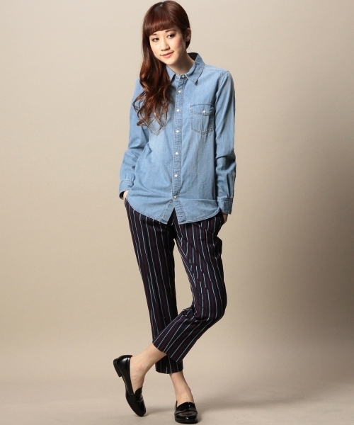 BEAUTY&YOUTH UNITED ARROWS(ビューティーアンドユースユナイテッドアローズ)の「BYBC 5OZ ダンガリーシャツ ◆(シャツ/ブラウス・レディース・ライトブルー/ロイヤルブルー・MEDIUM/SMALL)」の12枚目の写真