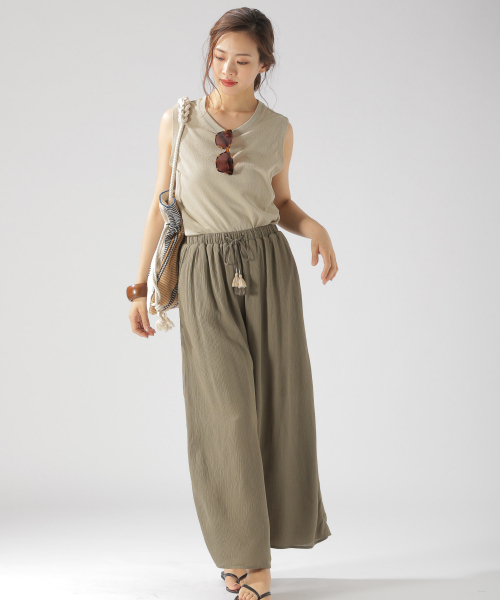 BAYFLOW（ベイフロー）の「サテンガウチョパンツ（その他パンツ）」 - WEAR