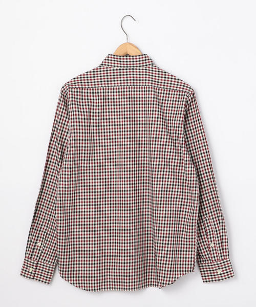 coen（コーエン）の「シェパードチェックレギュラーカラーシャツ（シャツ/ブラウス・メンズ・ブラウン/ワインレッド/ダークグリーン・LARGE/MEDIUM/X-LARGE/SMALL）」の4枚目の写真