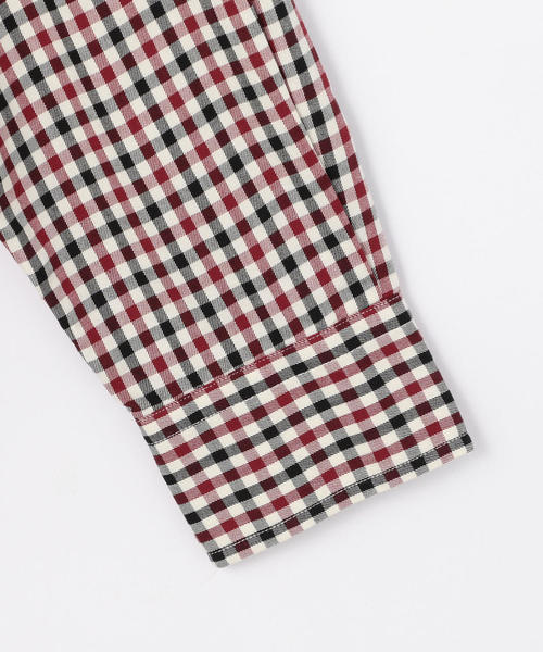 coen（コーエン）の「シェパードチェックレギュラーカラーシャツ（シャツ/ブラウス・メンズ・ブラウン/ワインレッド/ダークグリーン・LARGE/MEDIUM/X-LARGE/SMALL）」の6枚目の写真