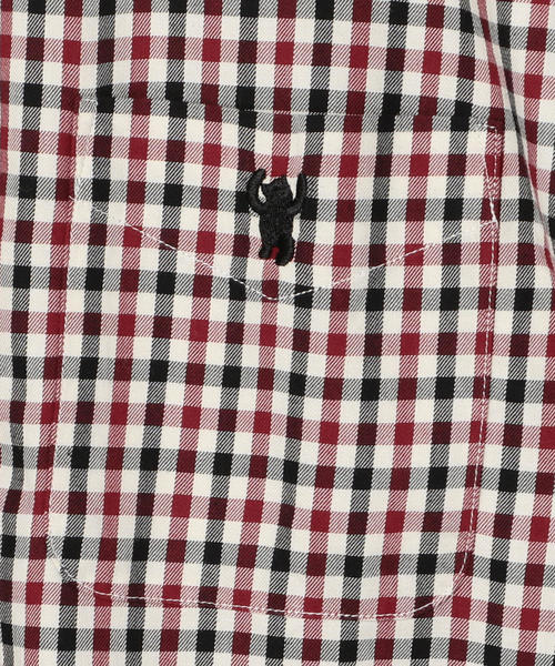 coen（コーエン）の「シェパードチェックレギュラーカラーシャツ（シャツ/ブラウス・メンズ・ブラウン/ワインレッド/ダークグリーン・LARGE/MEDIUM/X-LARGE/SMALL）」の9枚目の写真
