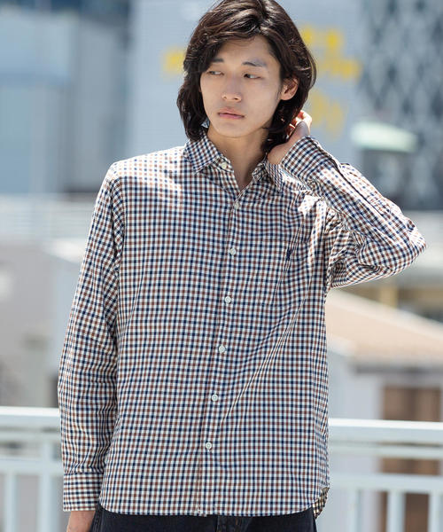 coen（コーエン）の「シェパードチェックレギュラーカラーシャツ（シャツ/ブラウス・メンズ・ブラウン/ワインレッド/ダークグリーン・LARGE/MEDIUM/X-LARGE/SMALL）」の18枚目の写真