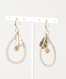 【lulugiraffe】パールリーフピアス
