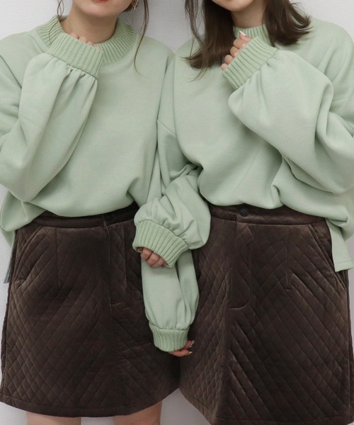 PairPair(ペアペア)の「リブ付きハイネックプルオーバー(スウェット・レディース・ブラック/ベージュ/アイボリー/モカ/ブラウン系その他/ライトグリーン/スモークピンク・FREE)」の6枚目の写真