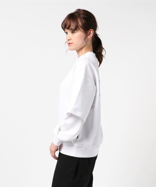 VANS(バンズ)の「VANS/バンズ VA19FW-GC03 レイヤードトレーナー(スウェット・レディース・ホワイト/ブラック/レッド・S/M)」の7枚目の写真