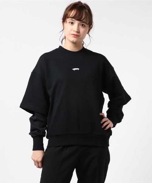 VANS(バンズ)の「VANS/バンズ VA19FW-GC03 レイヤードトレーナー(スウェット・レディース・ホワイト/ブラック/レッド・S/M)」の11枚目の写真