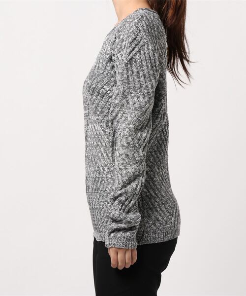 NO WAY（ノーウェイ）の「/Bling Leads/ダイヤ柄ニット（ニット/セーター・レディース・杢グレー/ブラック/ブラック系その他/カーキ/ベージュ/パープル/ホワイト/レッド・MEDIUM/LARGE）」の9枚目の写真