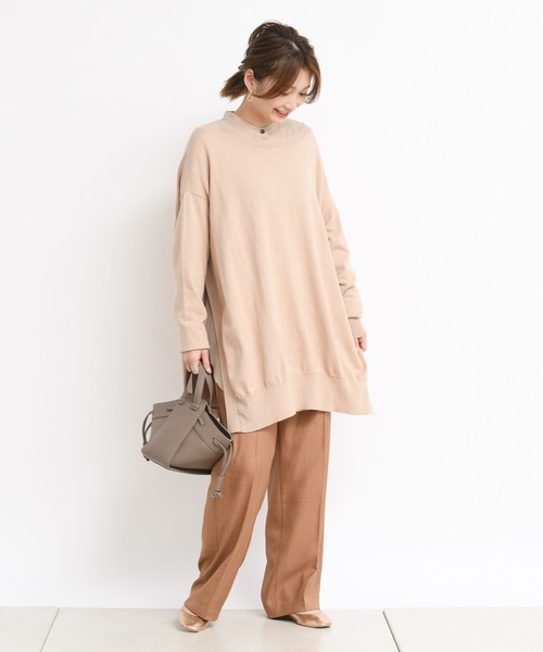 DouDou（ドゥドゥ）の「麻調合繊センプレパンツ（その他パンツ・レディース・オフホワイト/ミント/モカ/ピンク・38/36）」の16枚目の写真