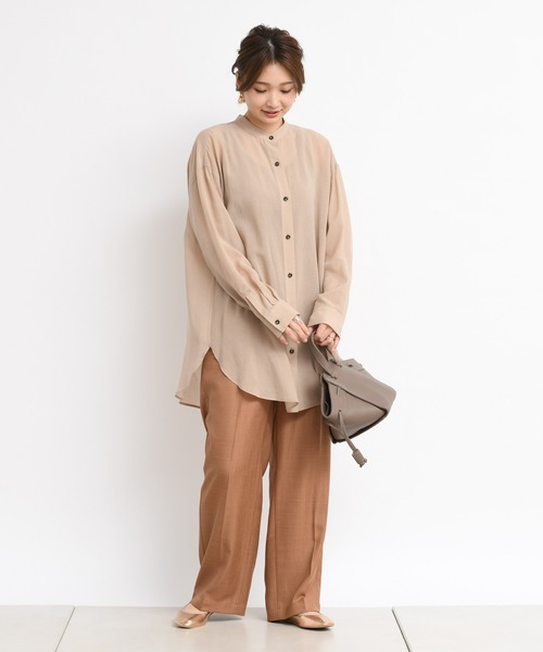 DouDou（ドゥドゥ）の「麻調合繊センプレパンツ（その他パンツ・レディース・オフホワイト/ミント/モカ/ピンク・38/36）」の17枚目の写真