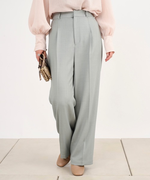 DouDou（ドゥドゥ）の「麻調合繊センプレパンツ（その他パンツ・レディース・オフホワイト/ミント/モカ/ピンク・38/36）」の11枚目の写真