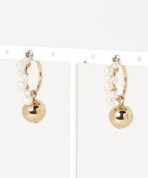 tone（トーン）の「【ett】ハーフバブルパールピアス（ピアス（両耳用））」