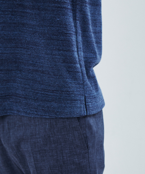 RECENCY OF MINE（リーセンシー オブ マイン）の「【Recency of Mine】サイロ杢 スラブパイル ポロシャツ（ポロシャツ・メンズ・ホワイト/ライトグレー/ネイビー/グレイッシュブルー・44/46/48/50）」の22枚目の写真