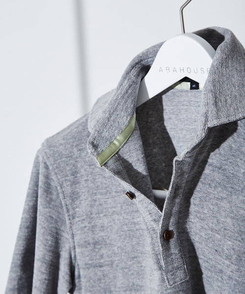 RECENCY OF MINE（リーセンシー オブ マイン）の「【Recency of Mine】サイロ杢 スラブパイル ポロシャツ（ポロシャツ・メンズ・ホワイト/ライトグレー/ネイビー/グレイッシュブルー・44/46/48/50）」の19枚目の写真