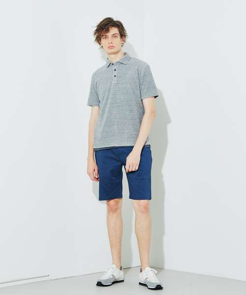 RECENCY OF MINE（リーセンシー オブ マイン）の「【Recency of Mine】サイロ杢 スラブパイル ポロシャツ（ポロシャツ・メンズ・ホワイト/ライトグレー/ネイビー/グレイッシュブルー・44/46/48/50）」の16枚目の写真