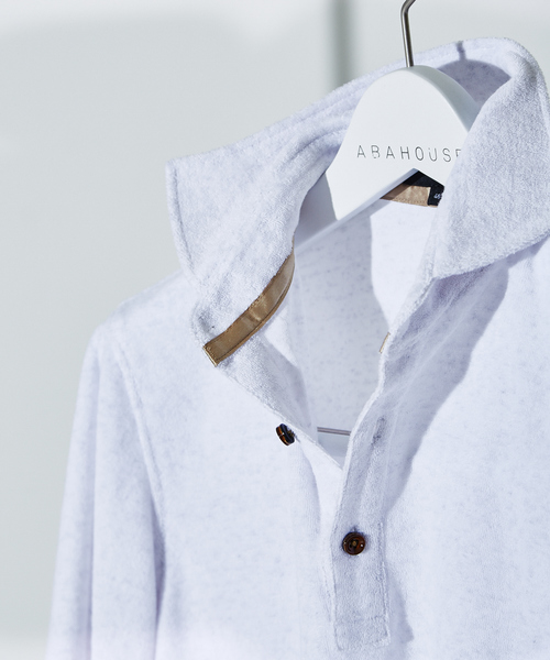 RECENCY OF MINE（リーセンシー オブ マイン）の「【Recency of Mine】サイロ杢 スラブパイル ポロシャツ（ポロシャツ・メンズ・ホワイト/ライトグレー/ネイビー/グレイッシュブルー・44/46/48/50）」の15枚目の写真