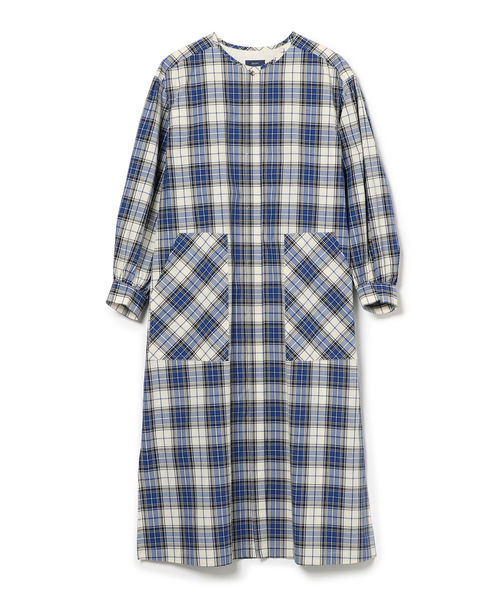 SHIPS(シップス)の「チェックノーカラーコート(ノーカラーコート・レディース・ブルー・ONE SIZE)」の9枚目の写真