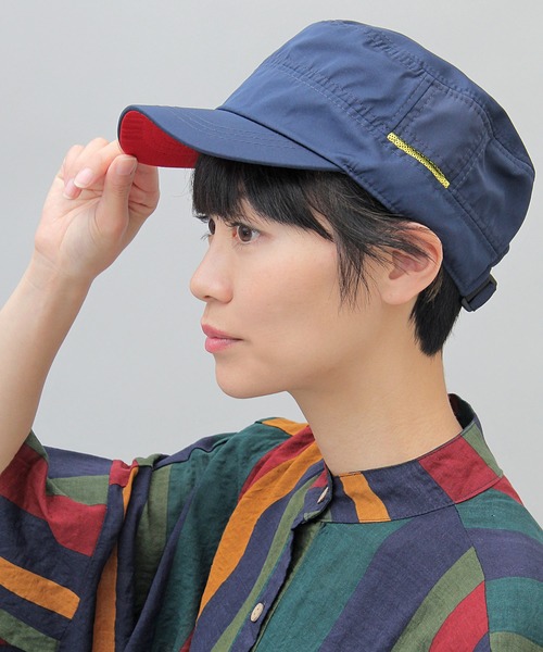 A.M.S.（エーエムエス）の「撥水加工ポリエステル ワークキャップ 深め 99.9%UVカットモデル（キャップ・メンズ・ブラック/ベージュ/ネイビー/グレー/カーキ/ブルー/ブラック系その他/グリーン系その他/ブラック系その他2/ベージュ系その他2/グリーン系その他2/ブルー系その他2・FREE）」の10枚目の写真