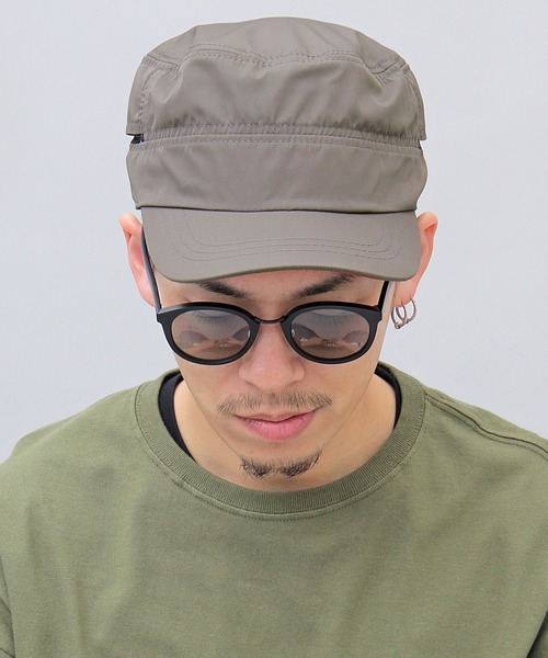 A.M.S.（エーエムエス）の「撥水加工ポリエステル ワークキャップ 深め 99.9%UVカットモデル（キャップ・メンズ・ブラック/ベージュ/ネイビー/グレー/カーキ/ブルー/ブラック系その他/グリーン系その他/ブラック系その他2/ベージュ系その他2/グリーン系その他2/ブルー系その他2・FREE）」の4枚目の写真