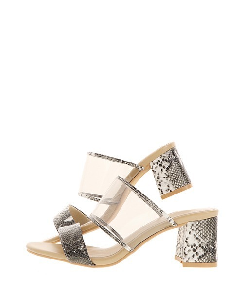 RANDA（ランダ）の「クリアミュールサンダル（サンダル・レディース・ブラック/グレイッシュベージュ/ブルー/パイソン/ライトグリーン/ブラック系その他/シルバー・M/LL/L/S）」の14枚目の写真