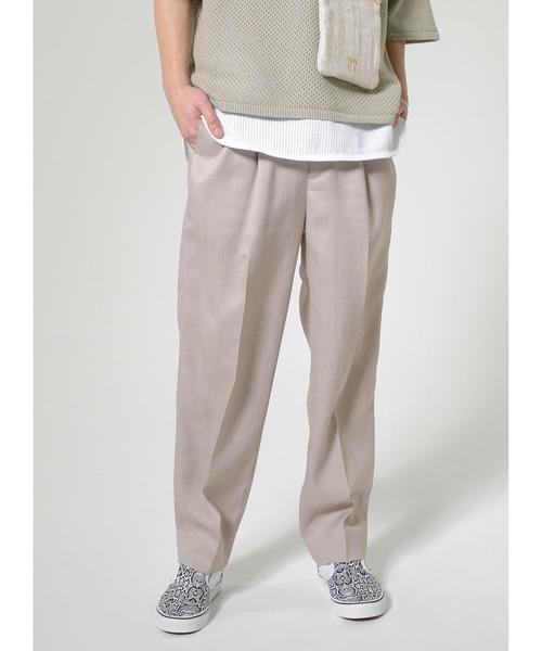 MONKEY TIME（モンキータイム）の「＜monkey time＞ PE/TWL WIDE 1P EASY/イージーパンツ（その他パンツ・メンズ・ナチュラル/ダークグリーン/ブラック・LARGE/MEDIUM/SMALL）」の4枚目の写真