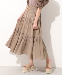 one after another NICE CLAUP | スエードリボン付ティアードスカート(スカート)