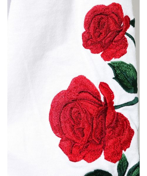 VANS（バンズ）の「VANSコラボローズスリーブロンT（Tシャツ/カットソー・レディース・オフホワイト/ブラック/グリーン・MEDIUM）」の8枚目の写真