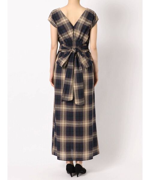 セール チェックナローマキシワンピース ワンピース Lagunamoon ラグナムーン のファッション