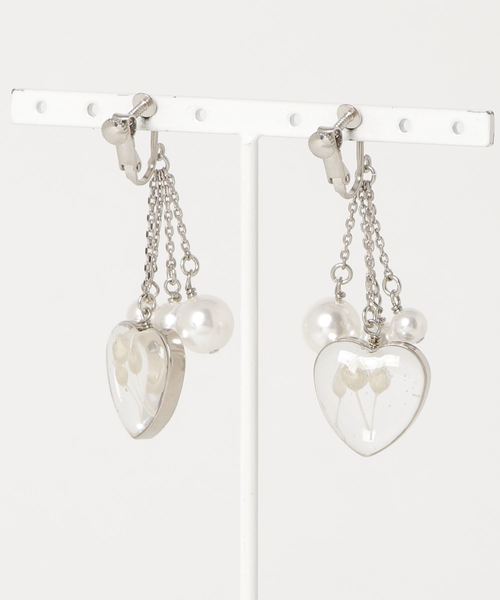 rehacer(レアセル)の「rehacer : Heart Pearl Earrings Made in Japan / ハート パール イヤリング メイドインジャパン(イヤリング・レディース・ゴールド/シルバー・FREE)」の7枚目の写真