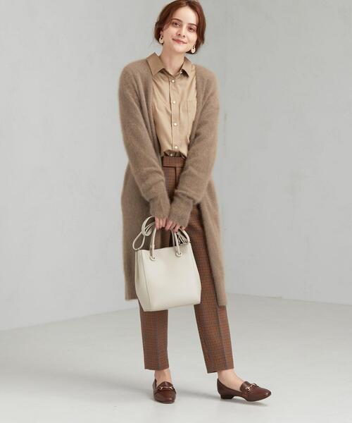 green label relaxing（グリーンレーベルリラクシング）の「FFC へアリー ロング カーディガン（カーディガン/ボレロ・レディース・ベージュ/オリーブ/ネイビー・FREE）」の12枚目の写真