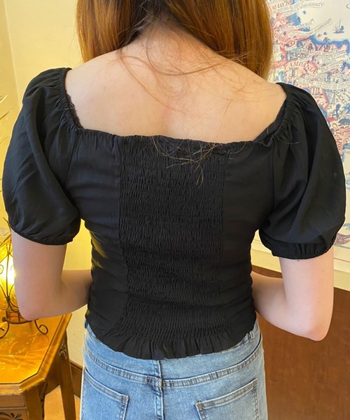 SPIGA（スピーガ）の「ｶｼｭｸｰﾙﾃﾞｻﾞｲﾝTOPS（シャツ/ブラウス・レディース・ホワイト/ブラック・FREE）」の6枚目の写真