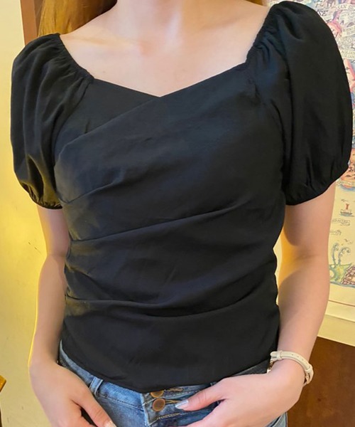 SPIGA（スピーガ）の「ｶｼｭｸｰﾙﾃﾞｻﾞｲﾝTOPS（シャツ/ブラウス・レディース・ホワイト/ブラック・FREE）」の3枚目の写真