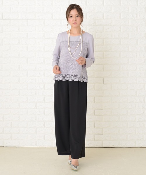 Lace Ladies(レースレディース)の「長袖レースパンツドレスパーティードレス(その他パンツ・レディース・グレー/ネイビー/ブラック・S/XL/L/M/XXL)」の12枚目の写真