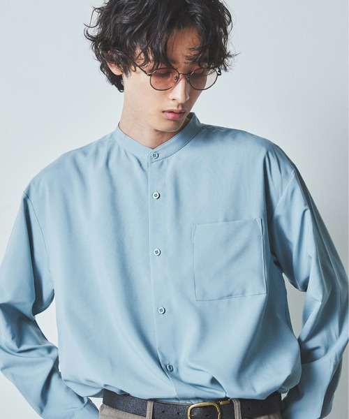 WEGO（ウィゴー）の「WEGO/バンドカラーシャツ（シャツ/ブラウス・メンズ・ホワイト/サックスブルー/ピンク・MEDIUM/LARGE）」の3枚目の写真