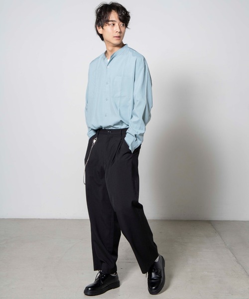 WEGO（ウィゴー）の「WEGO/バンドカラーシャツ（シャツ/ブラウス・メンズ・ホワイト/サックスブルー/ピンク・MEDIUM/LARGE）」の8枚目の写真