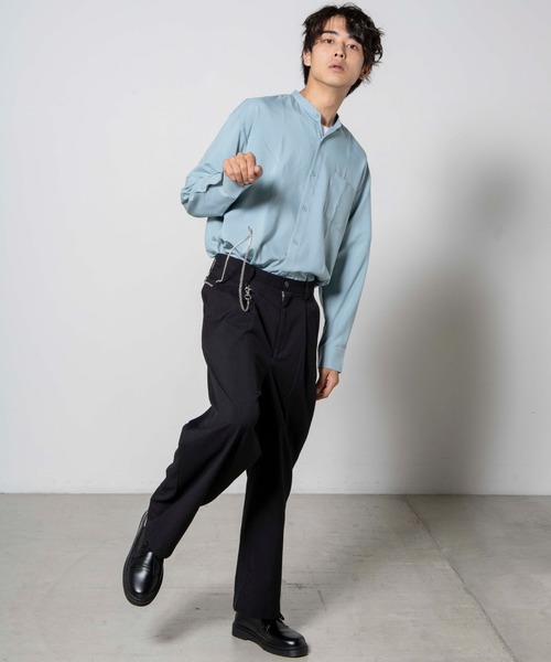 WEGO（ウィゴー）の「WEGO/バンドカラーシャツ（シャツ/ブラウス・メンズ・ホワイト/サックスブルー/ピンク・MEDIUM/LARGE）」の10枚目の写真