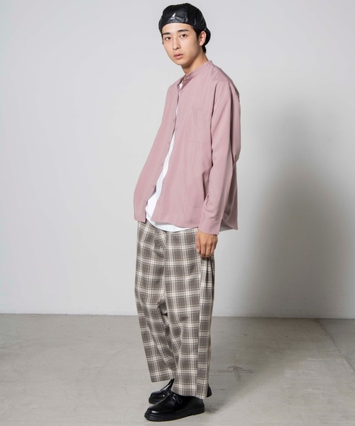 WEGO（ウィゴー）の「WEGO/バンドカラーシャツ（シャツ/ブラウス・メンズ・ホワイト/サックスブルー/ピンク・MEDIUM/LARGE）」の11枚目の写真