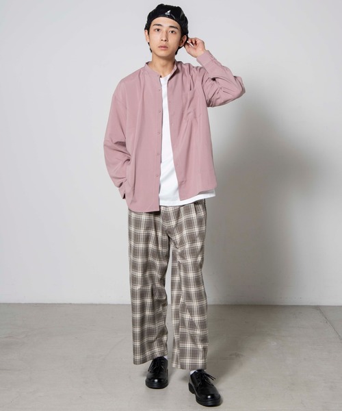 WEGO（ウィゴー）の「WEGO/バンドカラーシャツ（シャツ/ブラウス・メンズ・ホワイト/サックスブルー/ピンク・MEDIUM/LARGE）」の12枚目の写真